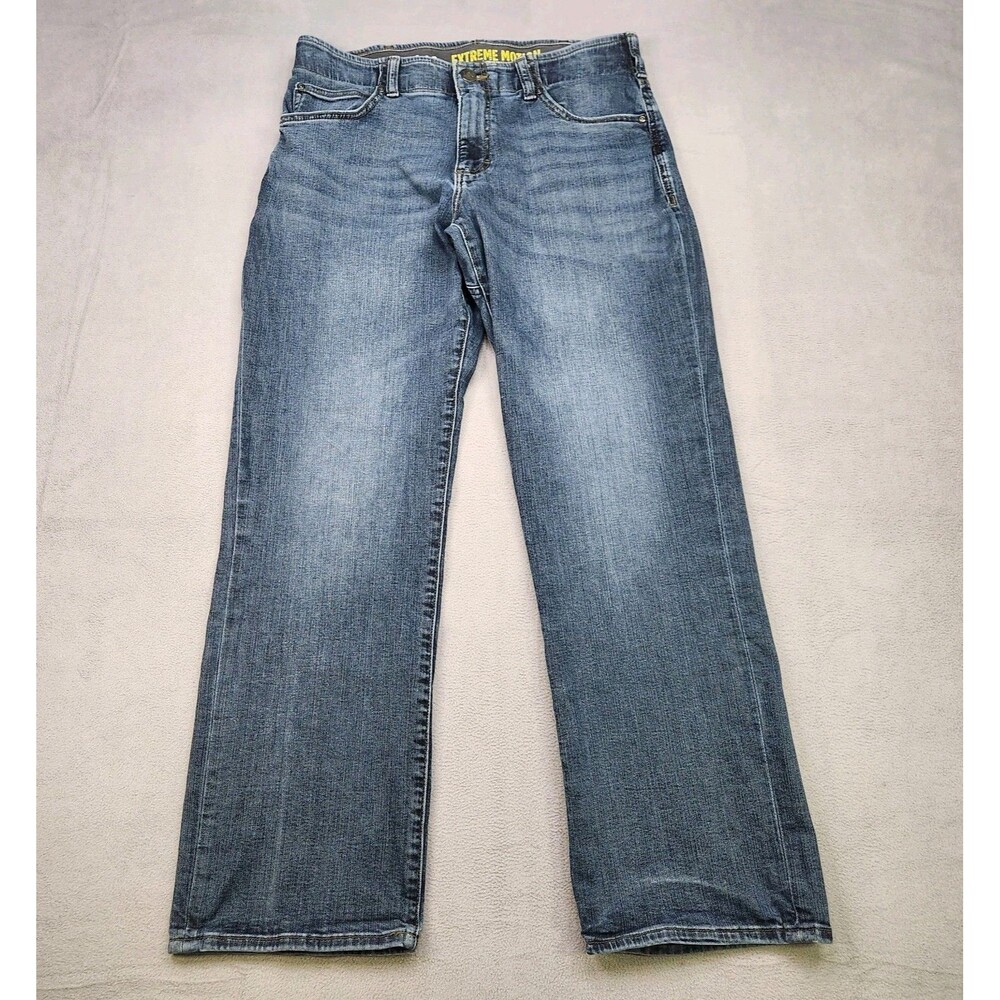 Lee Extreme Motion Jeans Men's Size 34x30 Blue Performance Regular Fit Bootcut